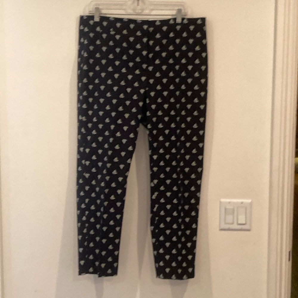 Black and white print pants 96% cotton 4% spandex